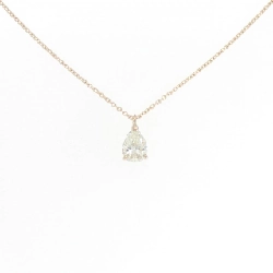 K18PG Dây chuyền kim cương 0.529CT J SI2 hình giọt nước - Hàng hiệu Authentic