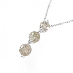 K18WG Dây chuyền kim cương ba viên 1.069CT - Hàng hiệu Chính hãng 861499