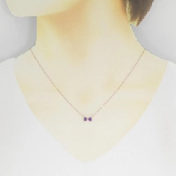 K10PG Ruy băng Amethyst Dây chuyền - Hàng hiệu Chính hãng 860551