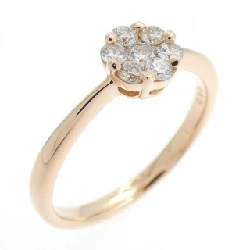 Nhẫn kim cương K18PG hoa 0.30CT