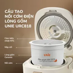 Nồi Cơm Điện Lòng Gốm Tự Nhiên UNIE URC815 574501