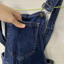 Yếm denim nữ skinny xanh đậm 792098