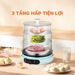 Nồi hấp đa năng 15L – tối ưu bếp gia đình – phù hợp mẹ bỉm & người ăn kiêng 726325