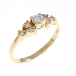 Nhẫn kim cương K18YG 0.20CT - Hàng hiệu Authentic