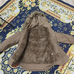 Áo khoác  parka nữ có mũ lót lông 698370