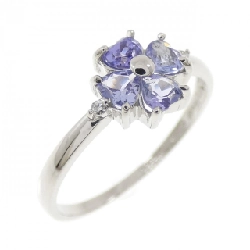 Nhẫn Tanzanite hoa PT900