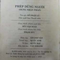 Phép dùng người ( Dụng nhân pháp) - Sở Nhật Lý 932648