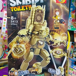 CB Toys 2413 Đồ chơi lắp ráp SKIBIDI TOILET Gold titan clock king 145410