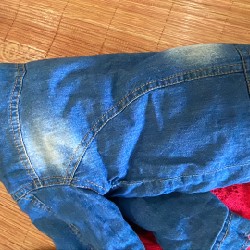 Áo khoác jeans lót lông rất ấm cho bé gái 5-7 tuổi 22138