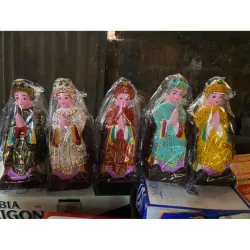 Tôn tượng Bà ngũ hành 5 màu 27cm đất nung đẹp - MÀU VÀNG 1004740