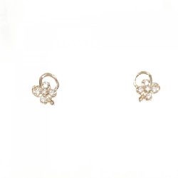 K18PG Bông tai hoa kim cương - Hàng hiệu Authentic