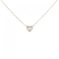 Dây chuyền kim cương hình trái tim K18PG 0.14CT - Hàng hiệu chính hãng