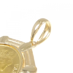 K18YG(枠) Đồng xu Mặt dây chuyền - Hàng hiệu Chính hãng 865366