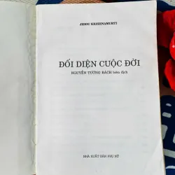 [SÁCH TRIẾT HỌC - SÁCH CŨ] ĐỐI DIỆN CUỘC ĐỜI - JIDDU KRISHNAMURTI - CÓ VẾT Ố NHẸ 929110