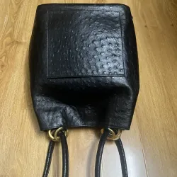 Balo nữ 24x31x14 da thật dập vân đà điểu 2hand 996738