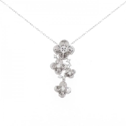 K18WG Hoa Kim Cương Dây Chuyền 0.21CT - Hàng hiệu Chính hãng