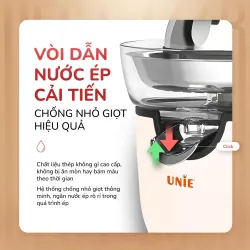🍹 Máy vắt cam tự động UNIE UECJ-666B – Ép kiệt nước, cực êm, chuẩn healthy mỗi ngày! 715740