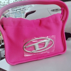 Túi chữ D Denim cho nữ - Thiết kế độc đáo, chất liệu cao cấp - Bag, Len, Đeo Vai, Da  476218