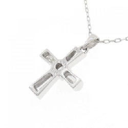 K18WG Dây chuyền kim cương chéo 0.116CT - Hàng hiệu Authentic 848455