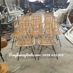 Ghế mây cafe chân sắt giá rẻ 545740