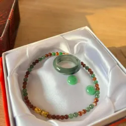 chuỗi hạt, nhẫn và mặt nhẫn phỉ thuý type A 797851