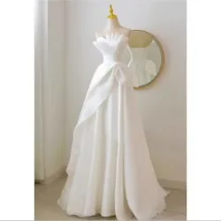 Váy cưới đi bàn cao cấp trễ vai (mặc 1 lần) 791296