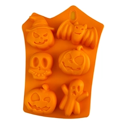 Khuôn silicon làm bánh, rau câu, socola 6 hình Halloween – Mã số 1495 222167