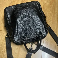 Balo đa năng size 29*30*13 da thật dập vân 2hand 933088