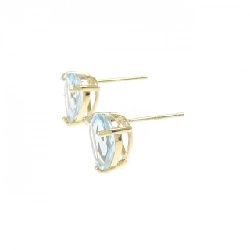 K18YG Blue Topaz Bông tai 4.00CT - Hàng hiệu Chính hãng 871448