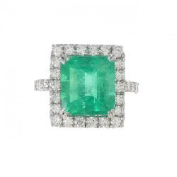 Nhẫn Emerald PT900 4.15CT Xuất xứ Colombia - Hàng hiệu Chính hãng 852846