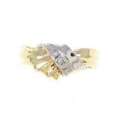 Nhẫn kim cương K18YG/PT900 0.02CT 666719