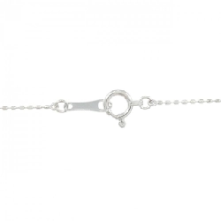 K18WG Dây chuyền kim cương chéo 0.16CT - Hàng hiệu Authentic 861494