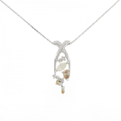 K18WG Dây chuyền kim cương 0.631CT - Hàng hiệu Chính hãng