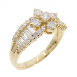 Nhẫn kim cương hoa K18YG 1.05CT