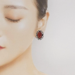 Khuyên tai ngọc hổ phách George Jensen - Hàng hiệu Chính hãng 848719