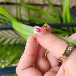 Nhẫn vàng 10k mặt Ruby tuyệt đẹp  142513