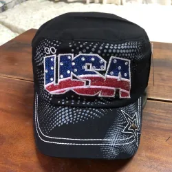 Nón kiểu chóp vuông đen hoạ tiêt thêu tay - xuất khẩu xịn - ship ngẫu nhiên. 520078