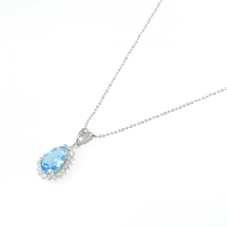Dây chuyền Blue Topaz PT900/PT850 3.54CT - Hàng hiệu Chính hãng 857853