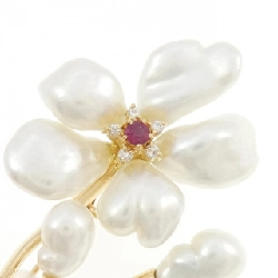 K18YG Hoa Đá Màu Brooch - Hàng hiệu Chính hãng 873433