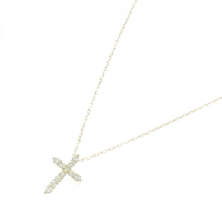 K18YG Dây chuyền kim cương chéo 0.30CT - Hàng hiệu chính hãng 861532