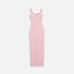 Đầm nữ bodycon midi màu pastel phối ren thắt dây vai phù hợp đi làm, dự tiệc 801049