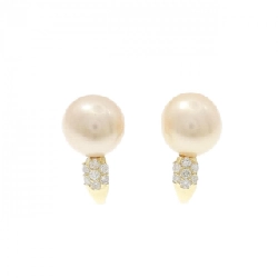 K18YG Bạch Ngọc Trai Bông Tai 9.9mm - Hàng hiệu Chính Hãng