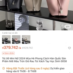 Túi Xô Mini Nữ Mùa Hè Phong Cách Hàn Quốc Sản Phẩm Mới Màu Trơn 521603