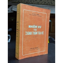 NHIỆM VỤ CỦA CHÁNH THẨM TOÀ HỘ - LÊ TÀI TRIỂN 182963
