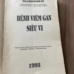 Bệnh viêm gan siêu vi - Bác Sĩ NGUYỄN HỮU CHÍ- 200 trang, Xb 1993 797609