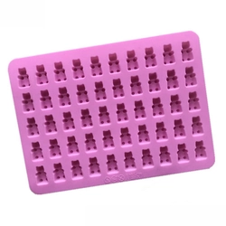 Khuôn silicon làm rau câu, kẹo dẻo chip chip, socola 50 gấu con – Mã số 1222 338667
