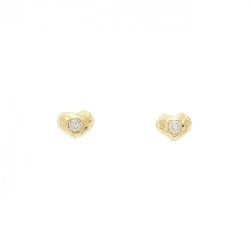 K18YG Bông tai kim cương hình trái tim - Hàng hiệu Chính hãng