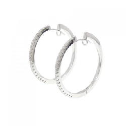 Bông tai kim cương 750WG 0.21CT - Hàng hiệu Chính hãng