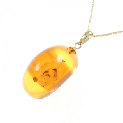 K18YG Hổ phách Dây chuyền - Hàng hiệu Chính hãng 863931