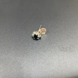 Lẻ 1 nụ bac 925 saphire siêu xinh xanh đậm 999924